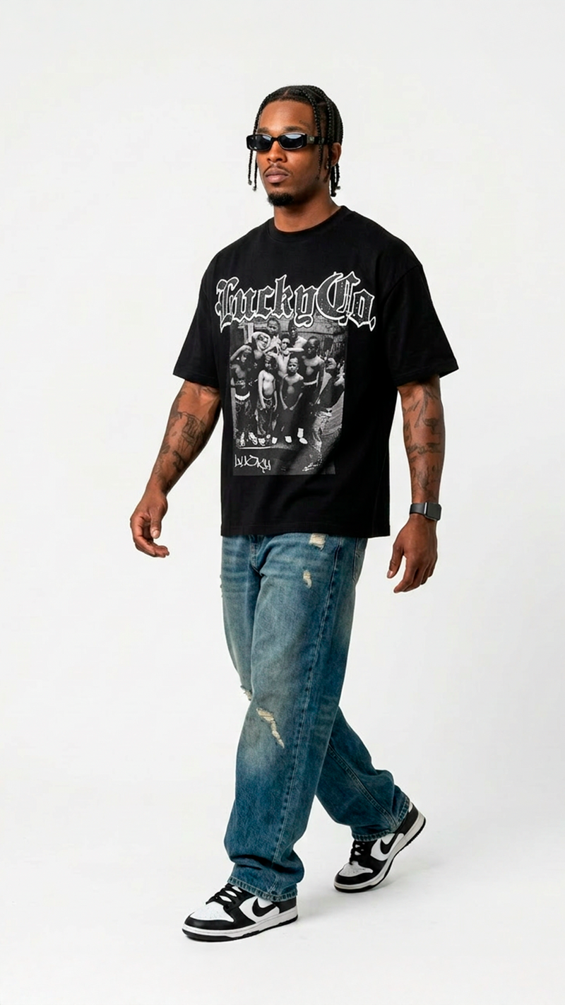 OVERSIZED LUCKY KIDS BLACK
