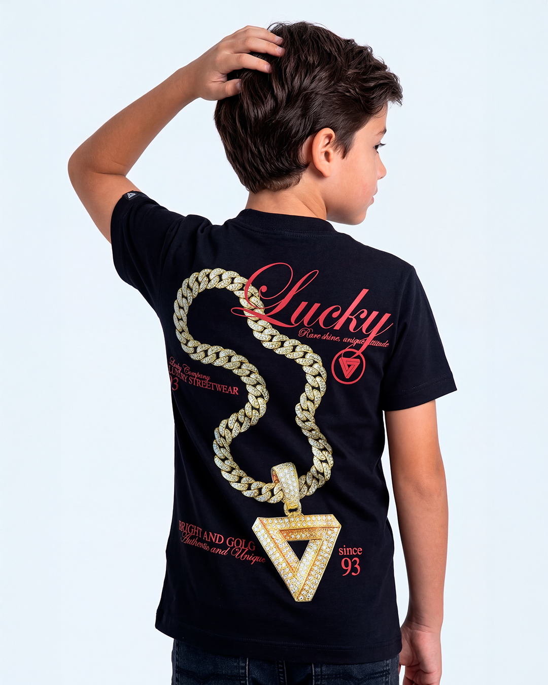T-SHIRT INF LUCKY BRIGHT AND GOLD
