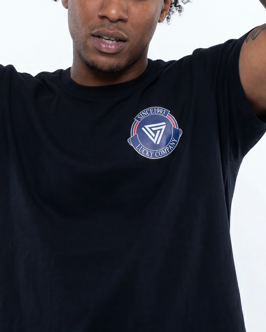 T-SHIRT REGULAR LUCKY SINCE1993 COMPANY PRETO