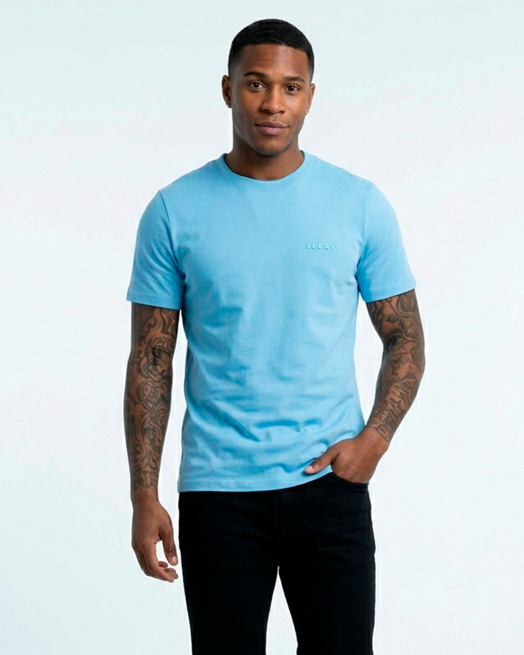 T-SHIRT REGULAR LUCKY NAME BASIC AZUL