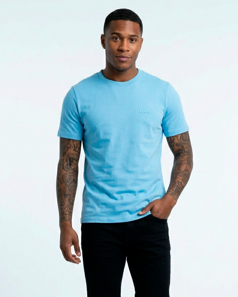 T-SHIRT REGULAR LUCKY NAME BASIC AZUL