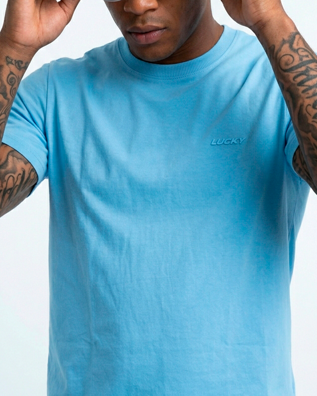 T-SHIRT REGULAR LUCKY NAME BASIC AZUL