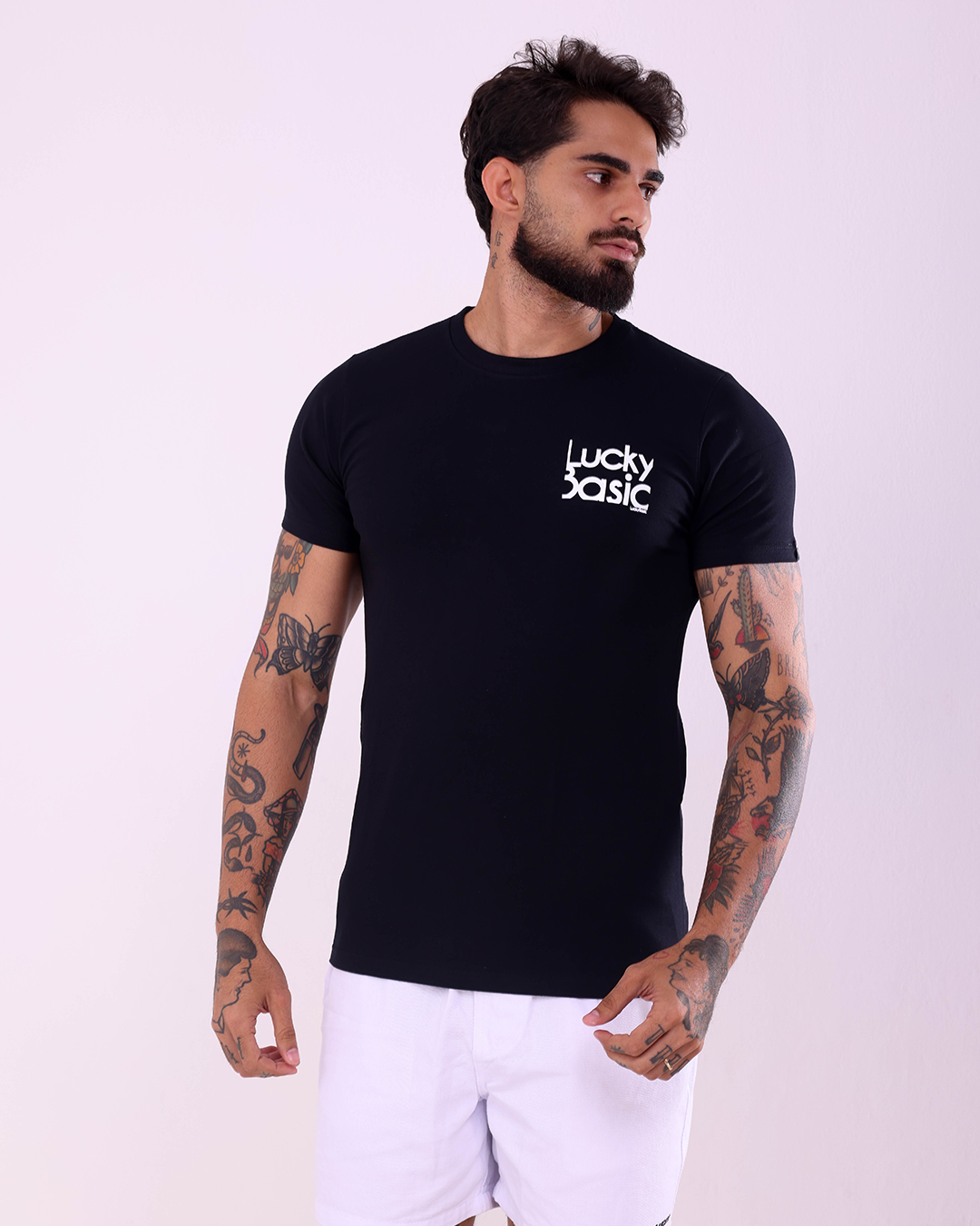 T-SHIRT REGULAR LCK BASIC - 1100065 - PRETO