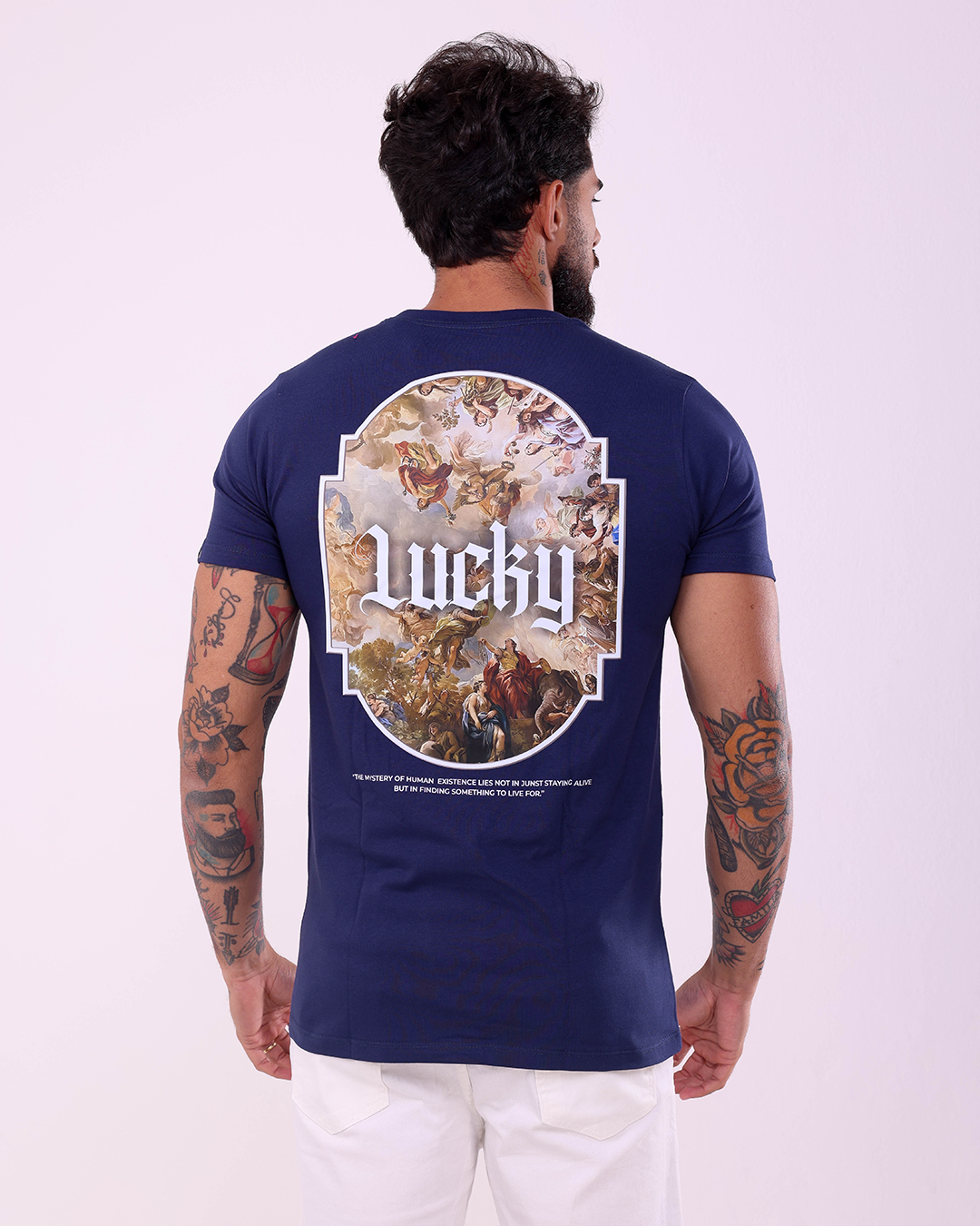 T-SHIRT REGULAR ANGEL PARADISE - 1100021 - AZUL MARINHO