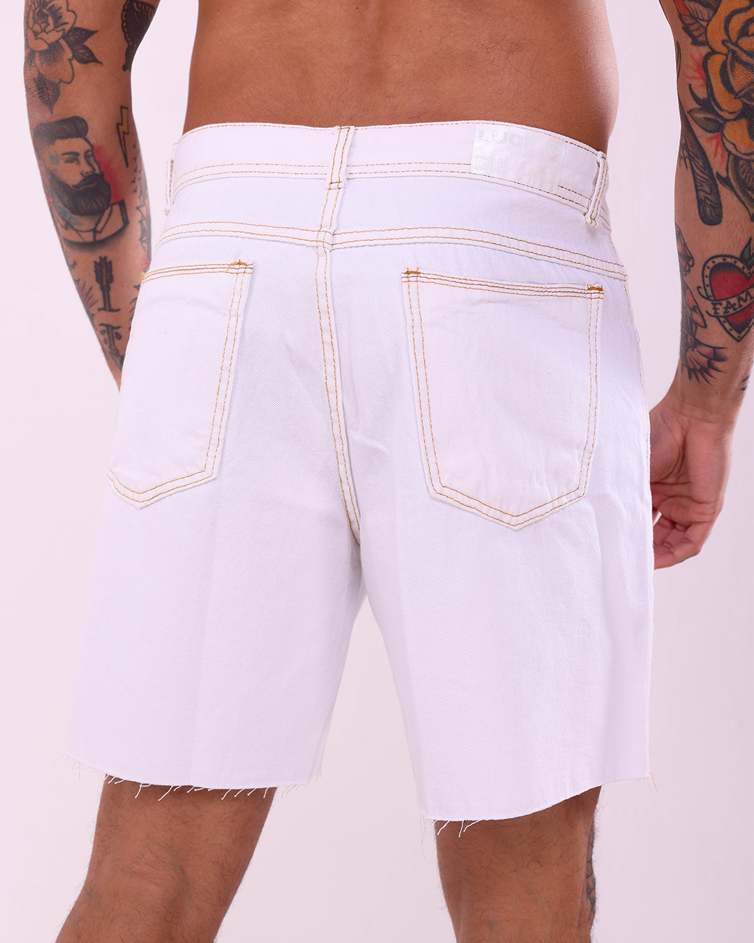 BERMUDA JEANS BASIC - BRANCO