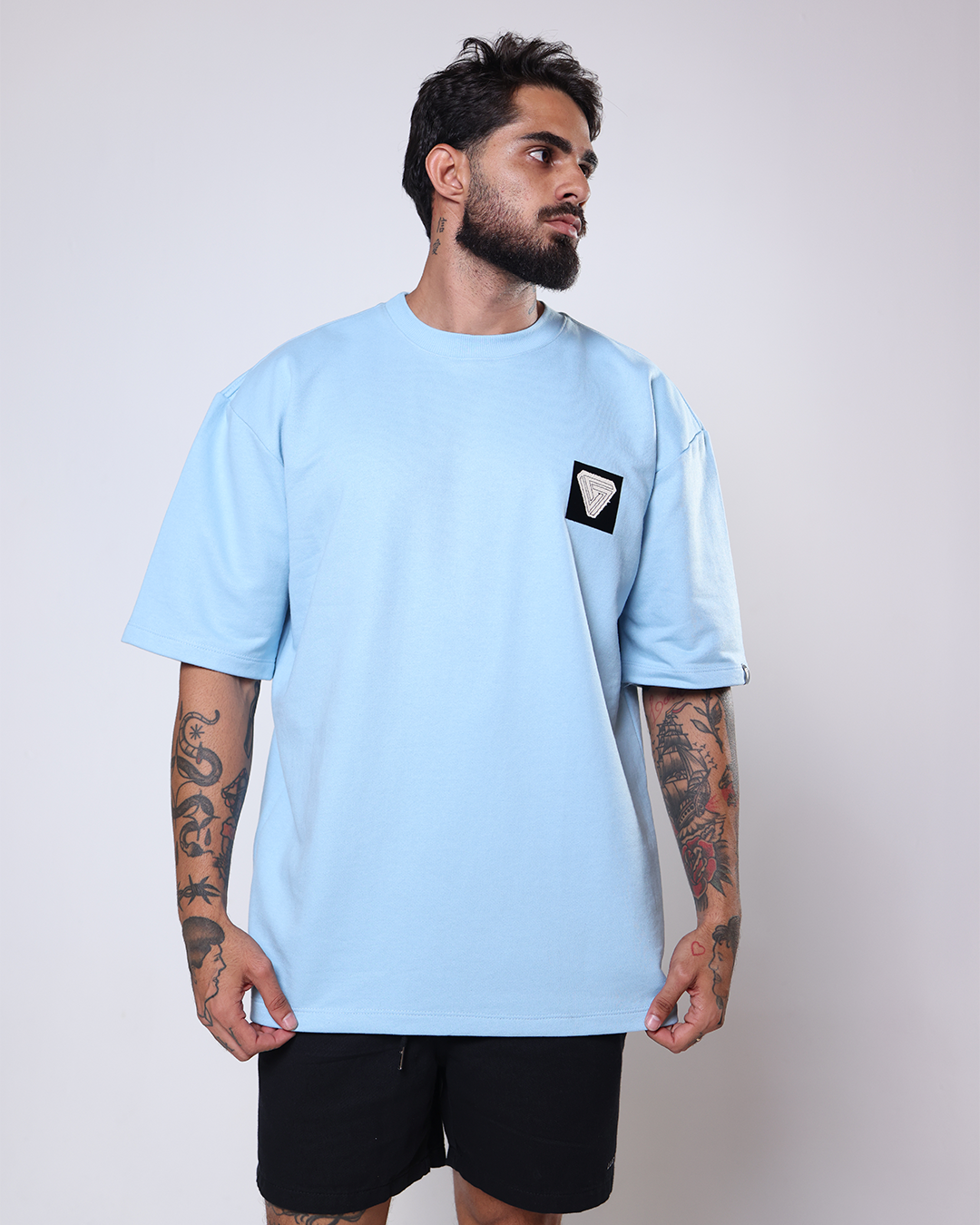 OVERSIZED MOLETOM - 1200106 - AZUL