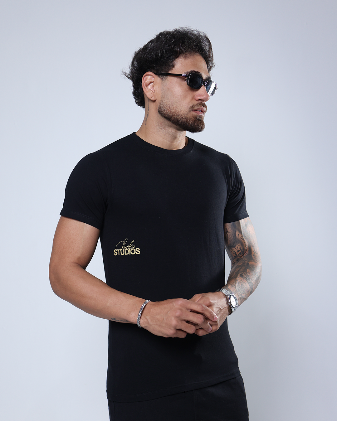 T-SHIRT LUCKY STUDIO - 1100154 - PRETO
