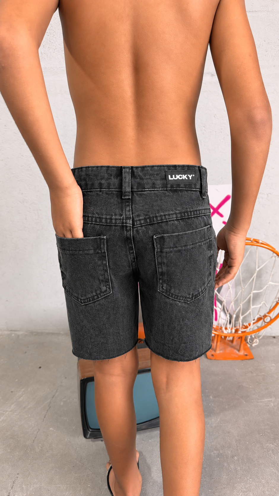 SHORT JEANS INFANTIL - ICONS - 3 CORES