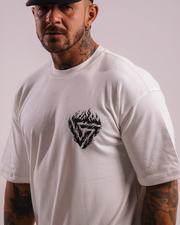 T-SHIRT OVERSIZED LUCKY FLAME WHITE
