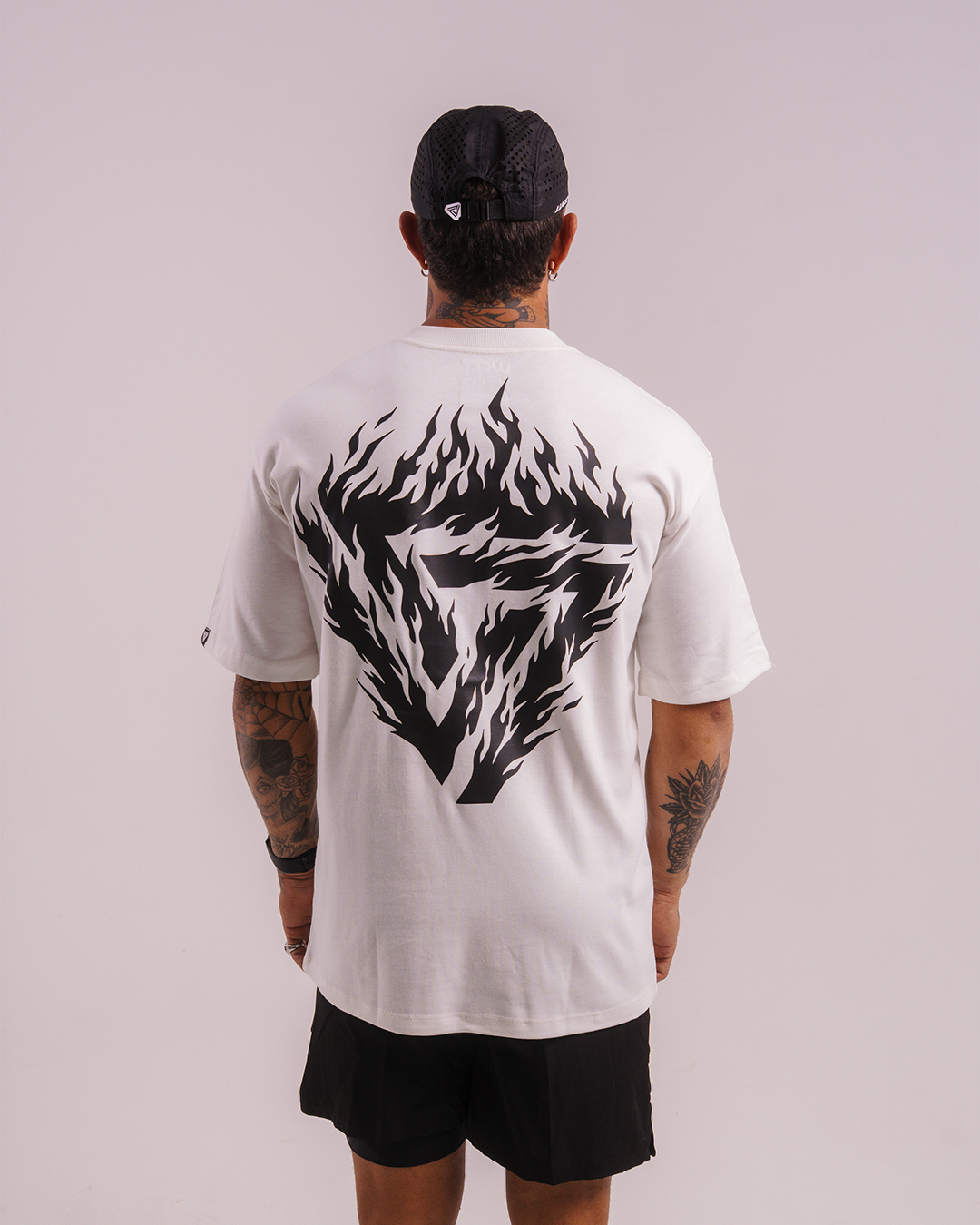 T-SHIRT OVERSIZED LUCKY FLAME WHITE