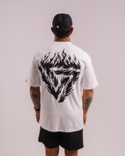 T-SHIRT OVERSIZED LUCKY FLAME WHITE