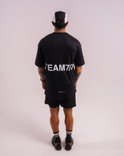 T-SHIRT OVERSIZED LUCKY TEAM7/7 BLACK