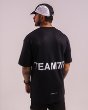T-SHIRT OVERSIZED LUCKY TEAM7/7 BLACK