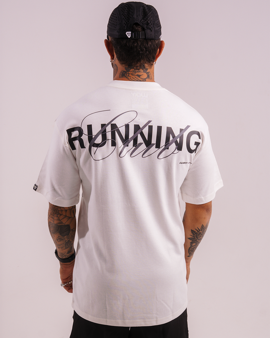 T-SHIRT OVERSIZED LUCKY RUNNING OFF-WHITE