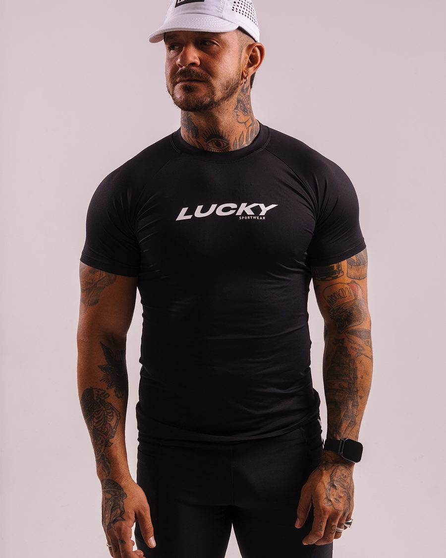 T-SHIRT DE COMPRESSÃO LUCKY SPORTWEAR BLACK