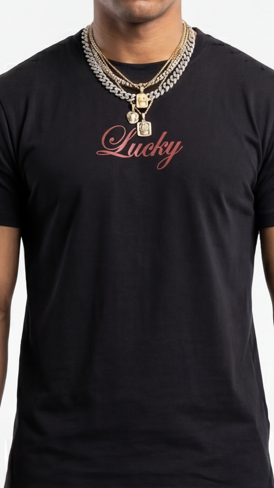 T-SHIRT REGULAR LUCKY NAME NECKLACE - GDC