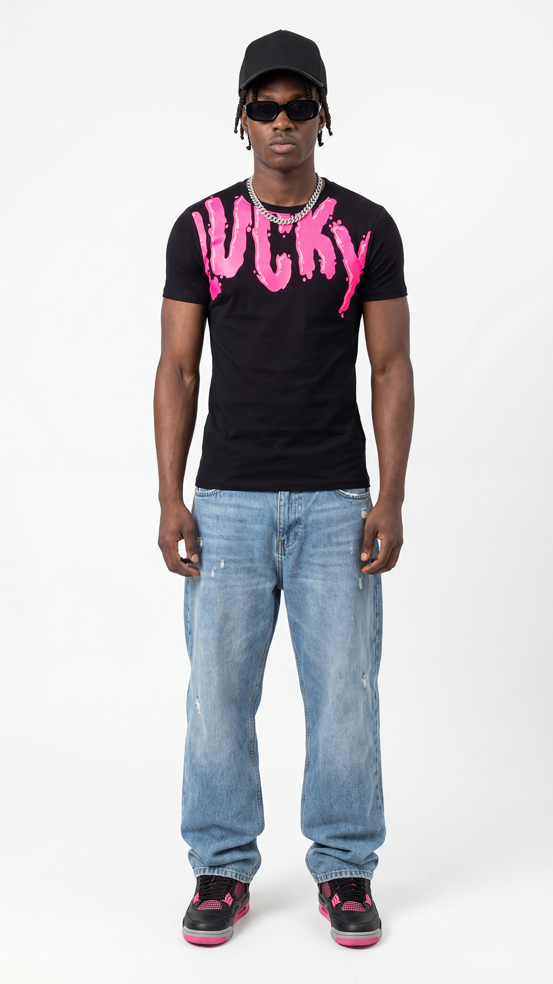 T-SHIRT REGULAR LUCKY NAME PINK - GDC