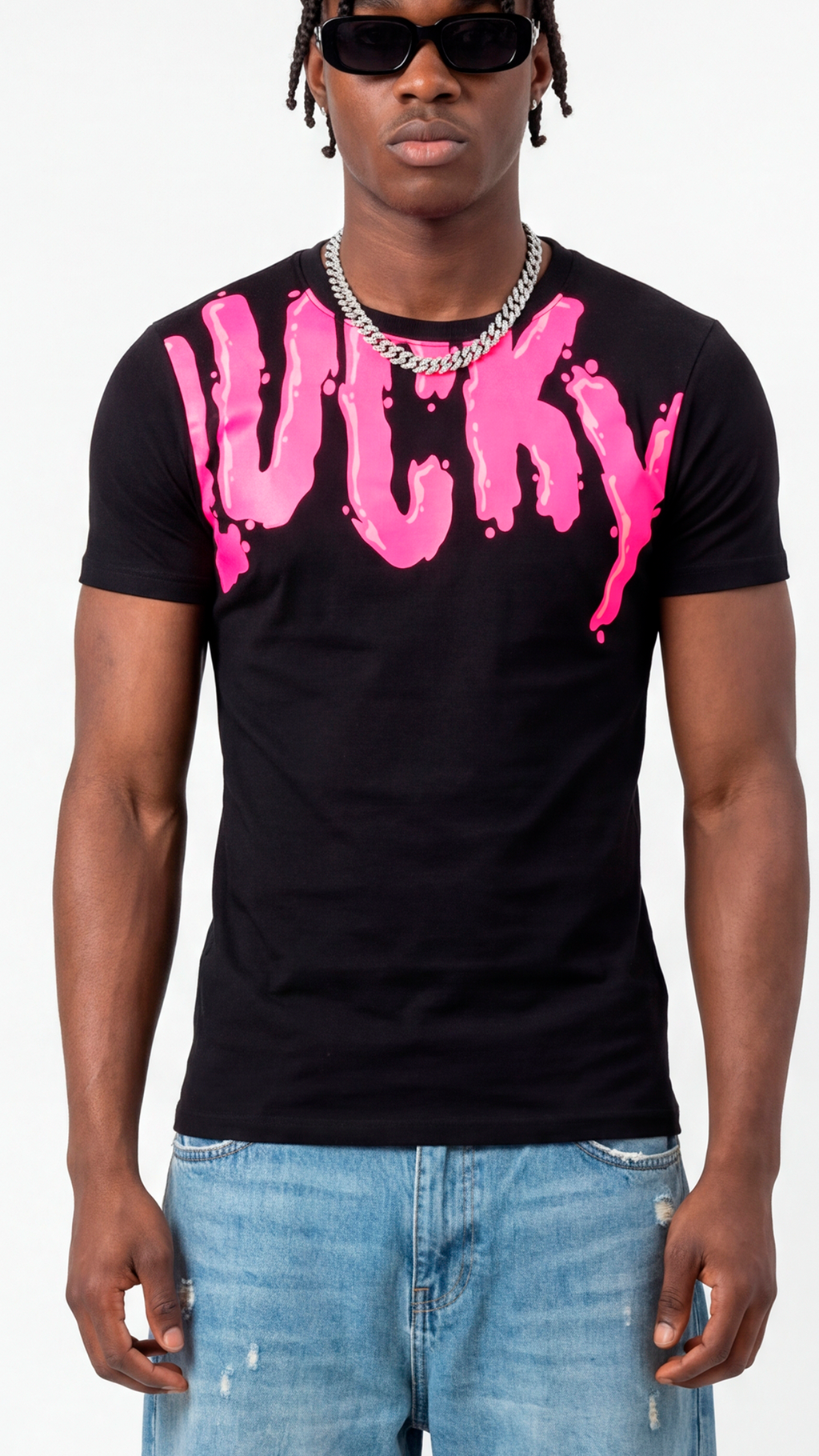 T-SHIRT REGULAR LUCKY NAME PINK - GDC