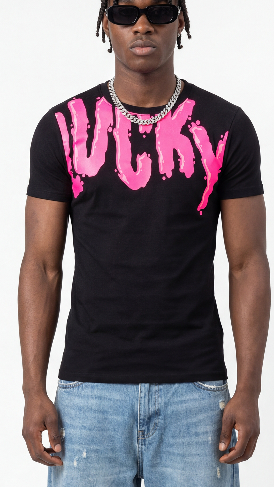T-SHIRT REGULAR LUCKY NAME PINK - GDC