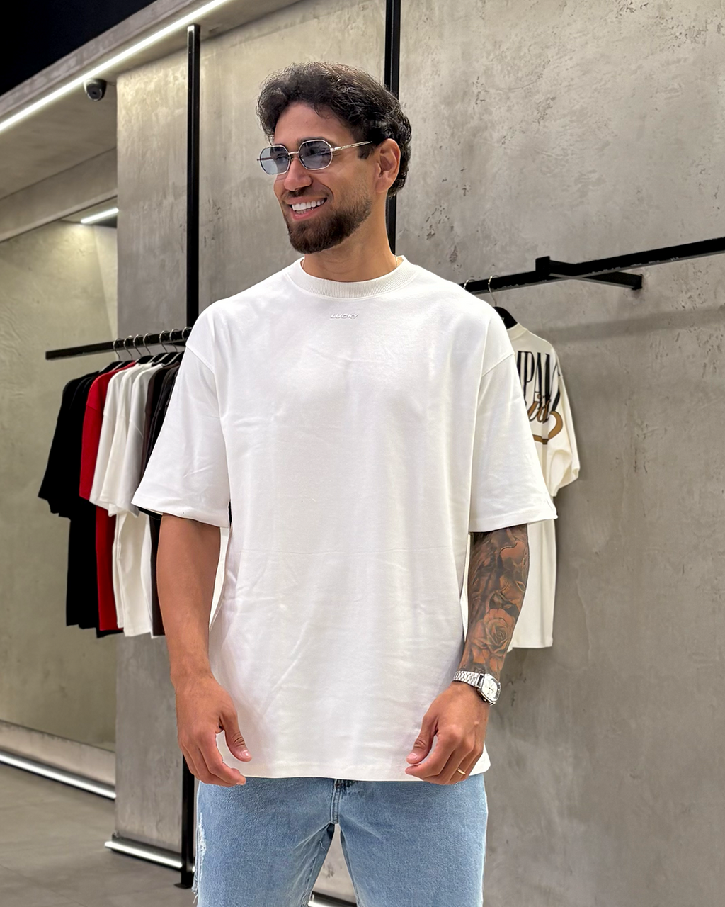 OVERSIZED MINIMALIST LUCKY - BRANCO