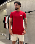 T-SHIRT REGULAR TEXTURIZADA - 1100148 - VERMELHO