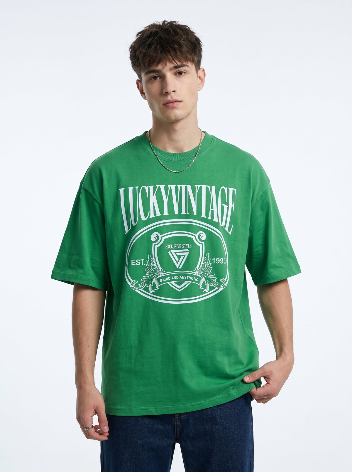 OVERSIZED LUCKY VINTAGE GREEN