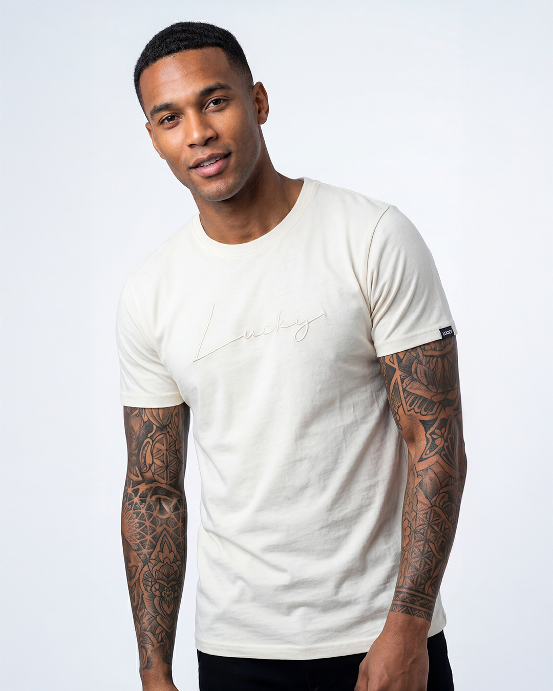 T-SHIRT REGULAR LUCKY NAME WRITTEN OFF