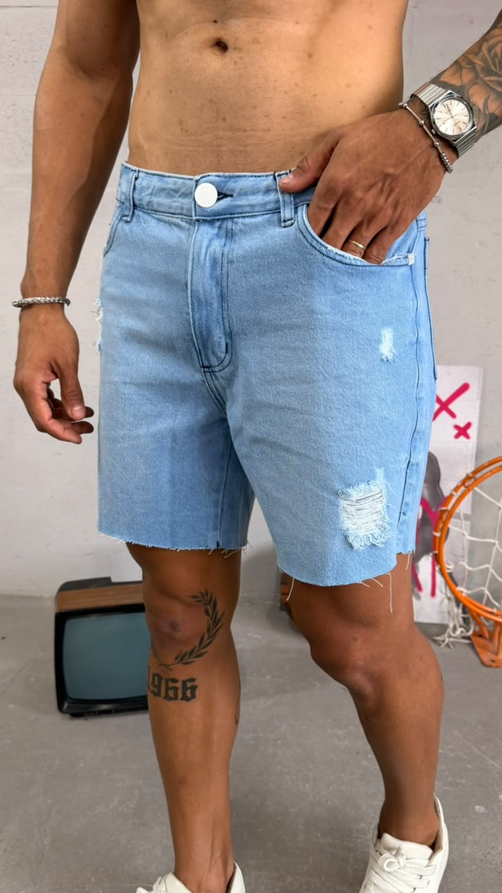 SHORT DESFIADO - ADULTO - 5 CORES