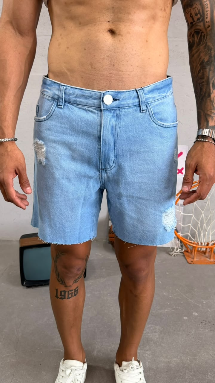 SHORT DESFIADO - ADULTO - 5 CORES