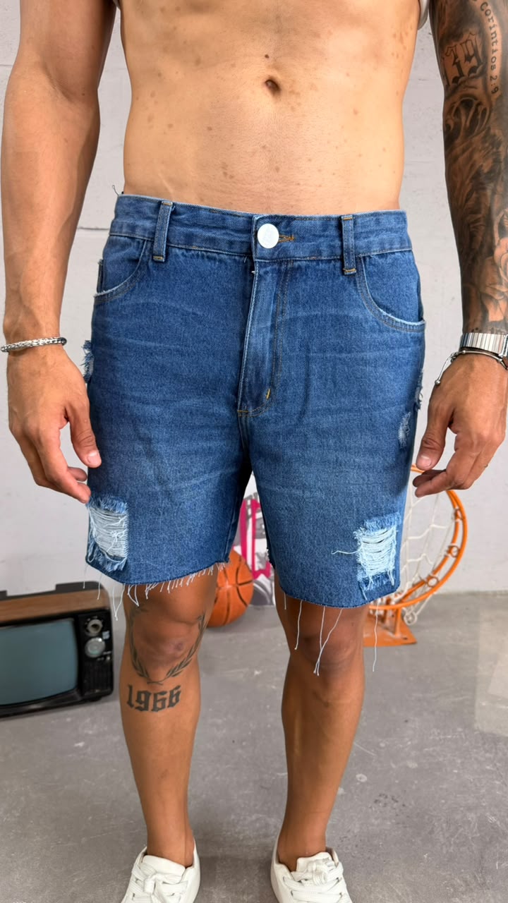 SHORT DESFIADO - ADULTO - 5 CORES