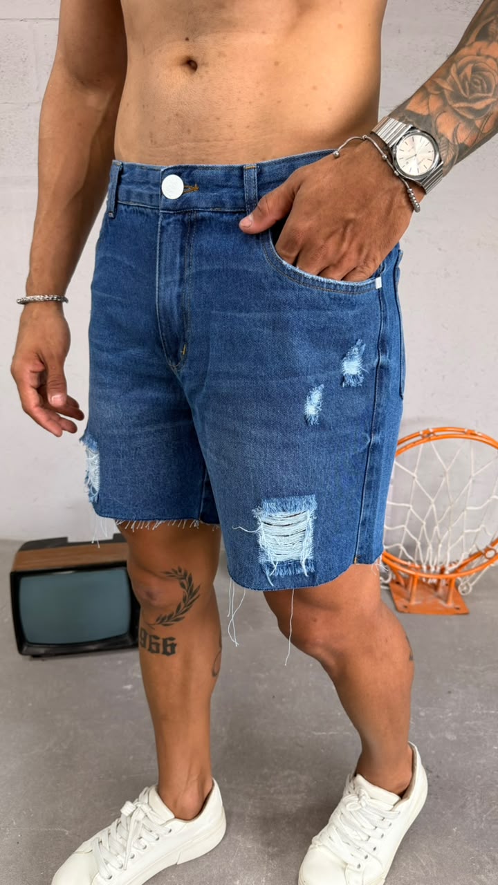 SHORT DESFIADO - ADULTO - 5 CORES