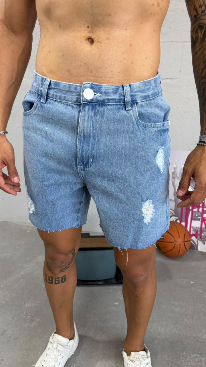 SHORT DESFIADO - ADULTO - 5 CORES