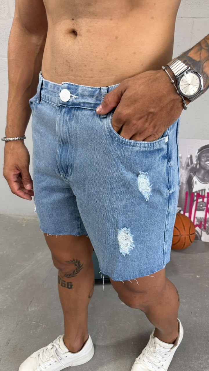 SHORT DESFIADO - ADULTO - 5 CORES