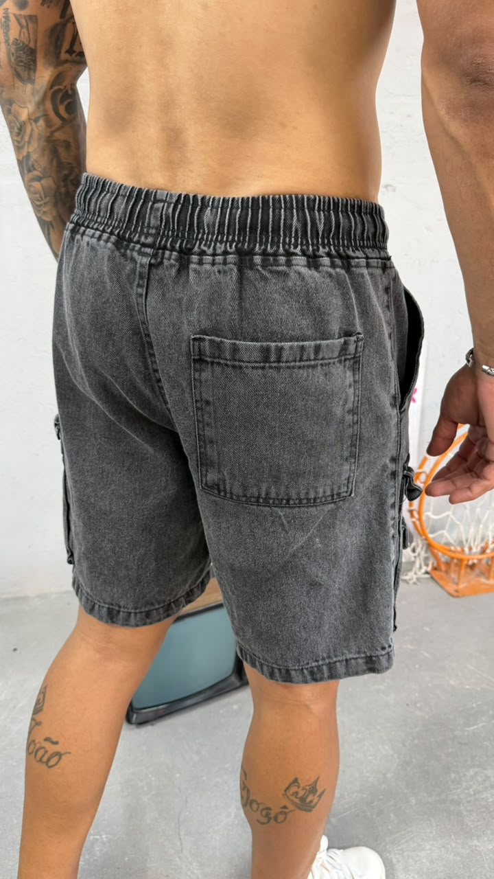 SHORT JEANS CARGO - ADULTO - 3 CORES