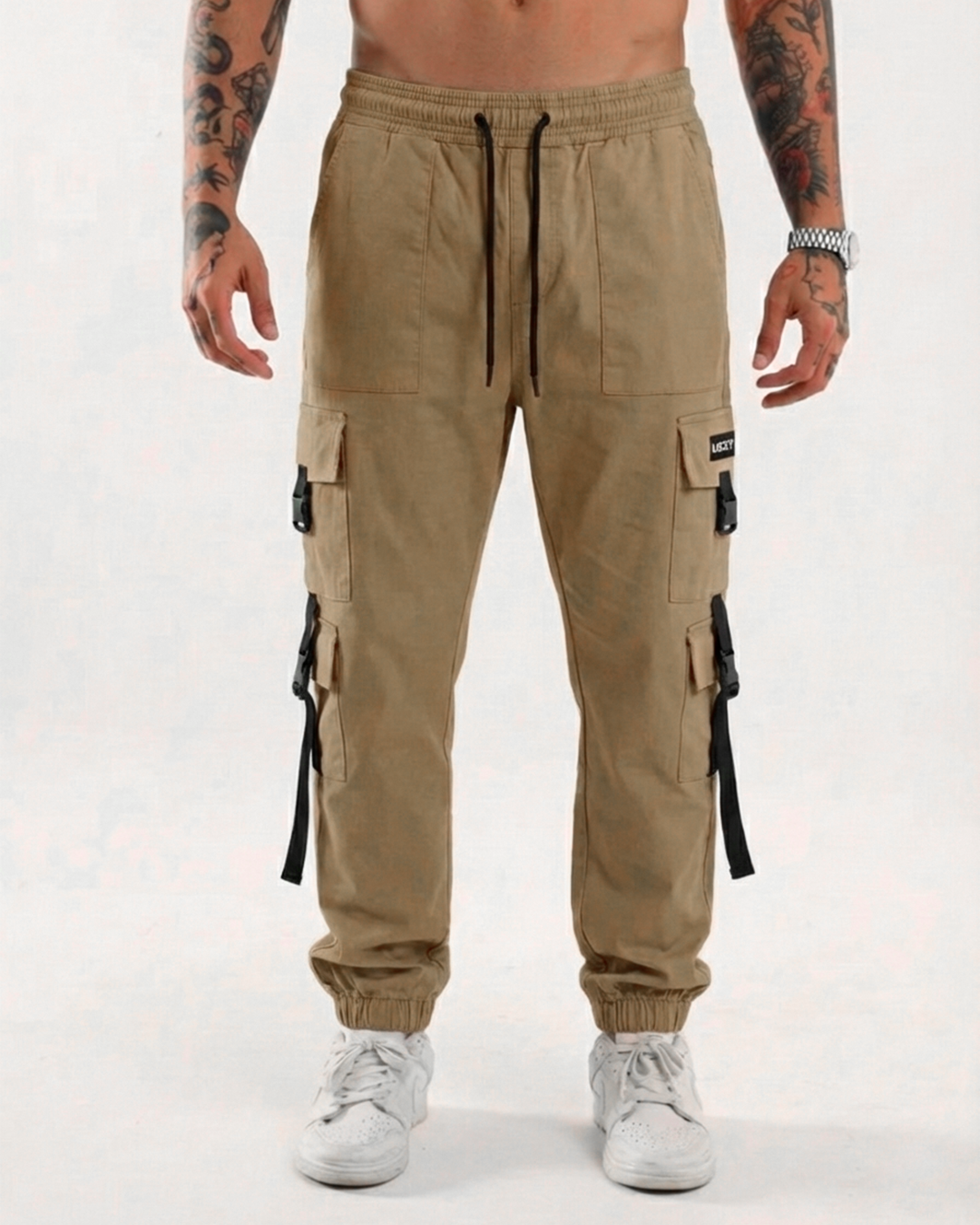 CALÇA JOGGER CARGO - CAQUI