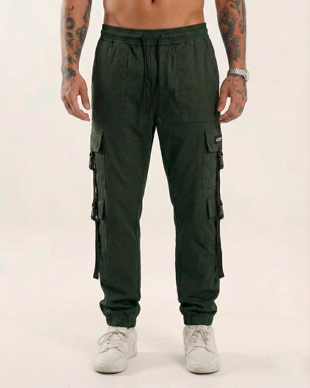 CALÇA JOGGER CARGO - VERDE MILITAR