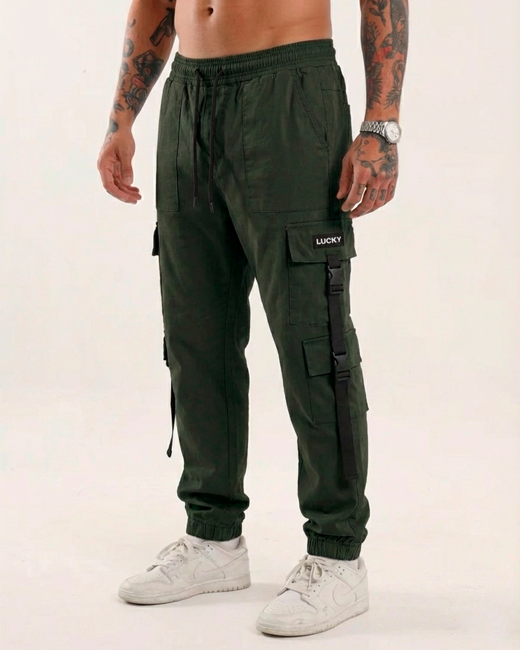 CALÇA JOGGER CARGO - VERDE MILITAR