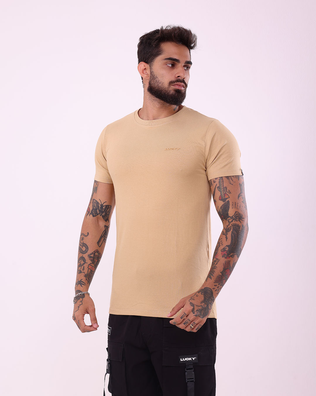 T-SHIRT RELEVO LUCKY - 1100028 - BEGE