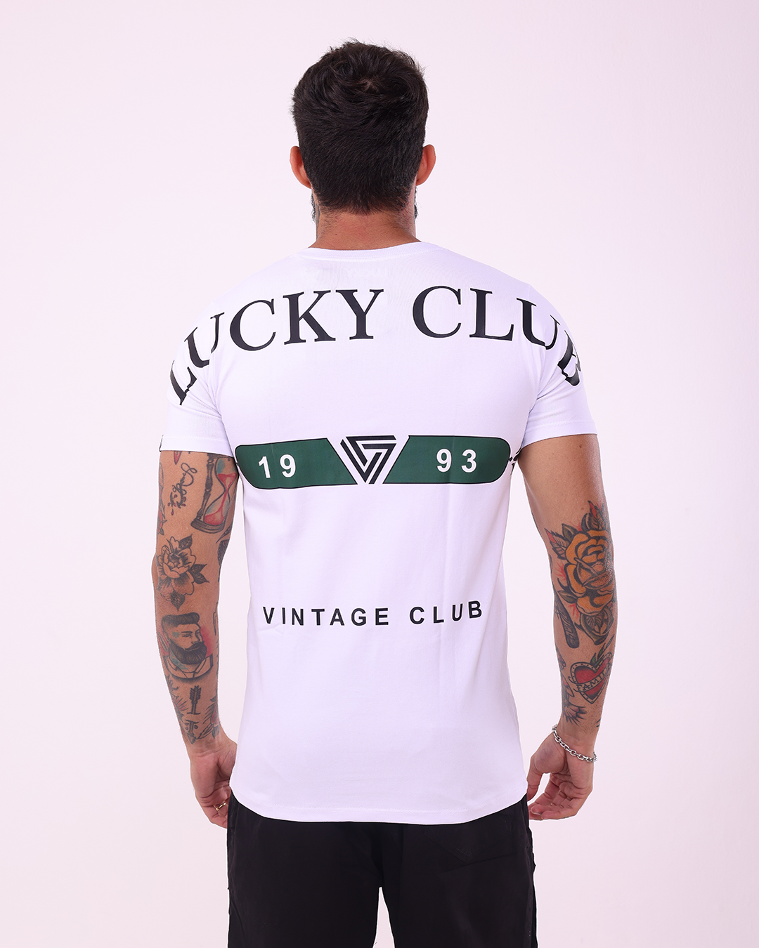 T-SHIRT REGULAR LUCKY CLUB VINTAGE - 1100160 - BRANCO