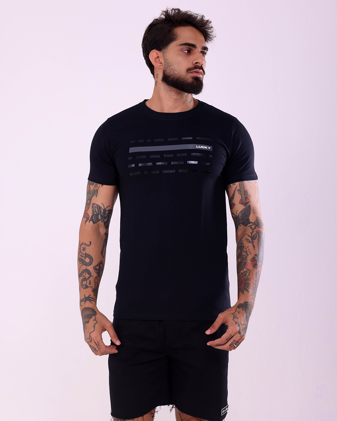 T-SHIRT REGULAR BASIC - 1100015 - PRETO