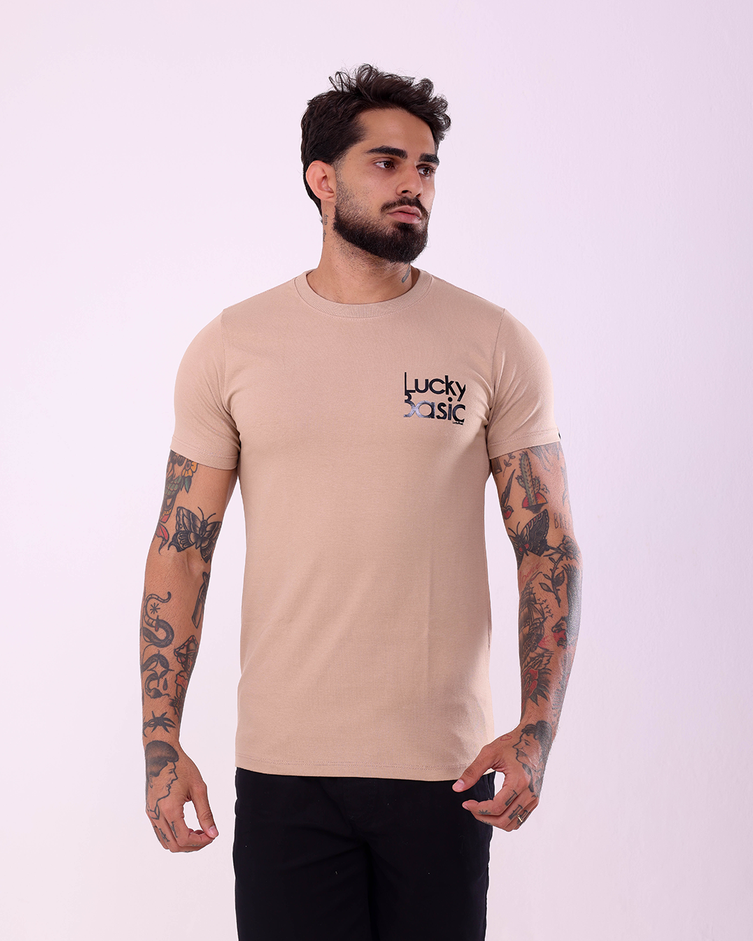 T-SHIRT REGULAR LCK BASIC - 1100065 - BEGE