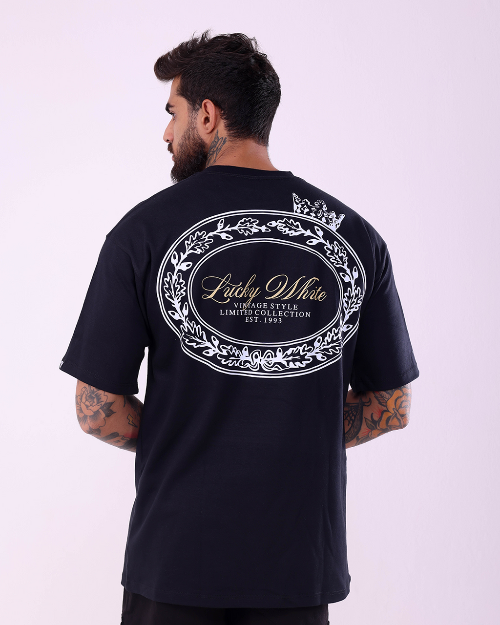 OVERSIZED LUCKY WHITE KING - PRETO