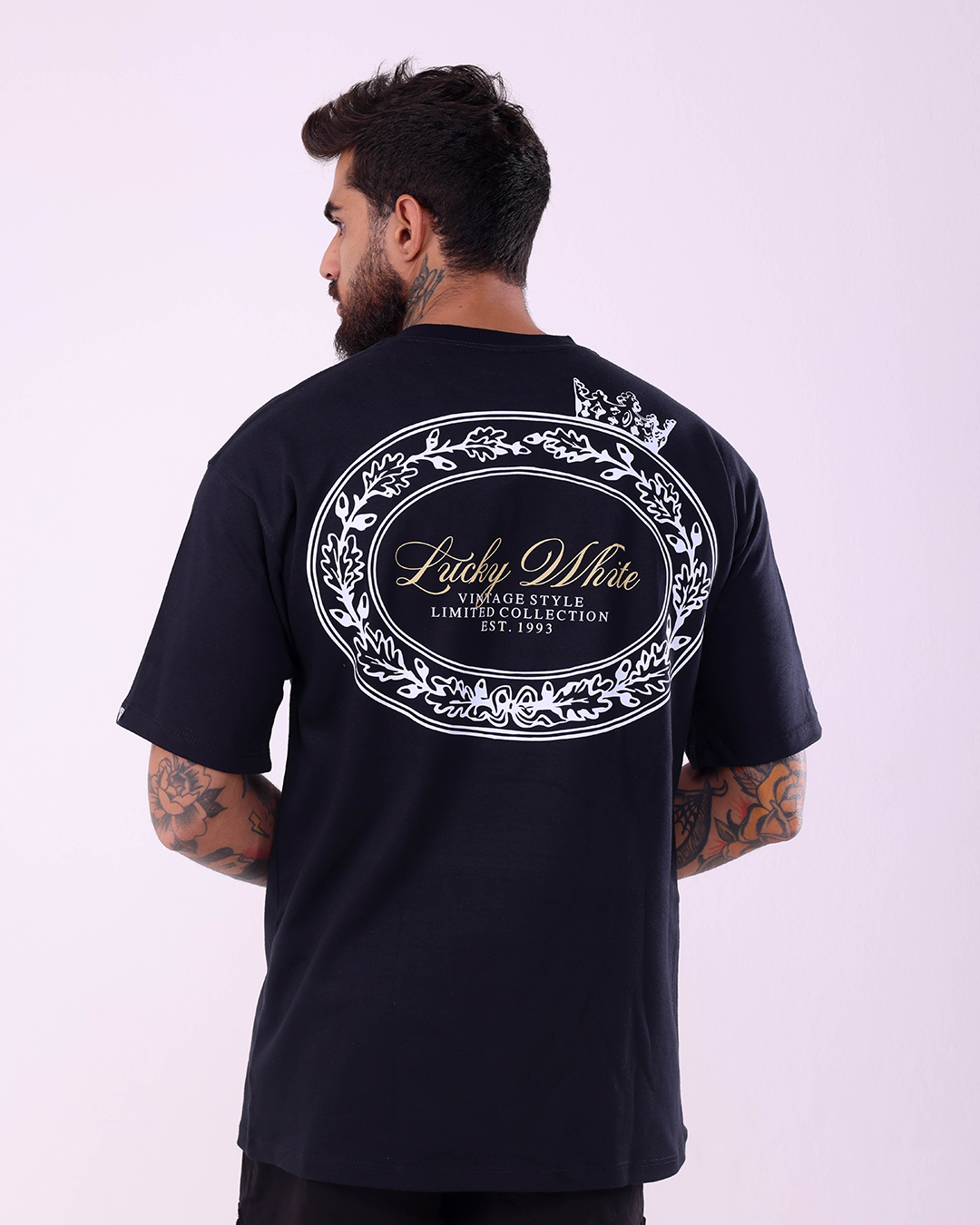 OVERSIZED LUCKY WHITE KING - PRETO