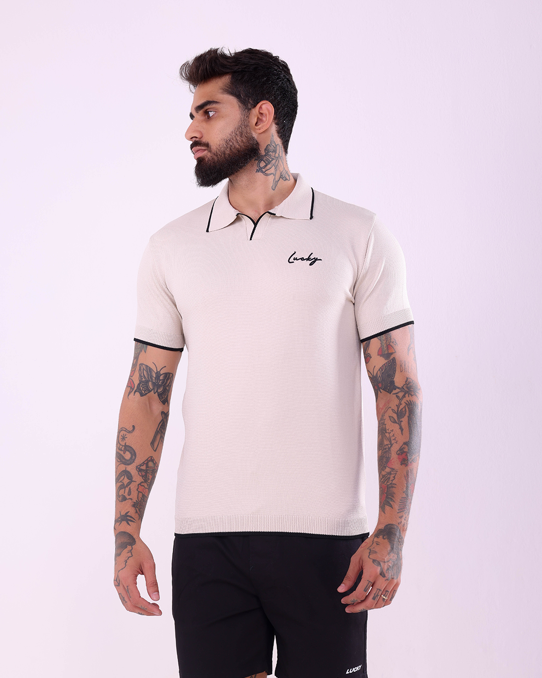 GOLA POLO INGLESA - 1160004 - BEGE