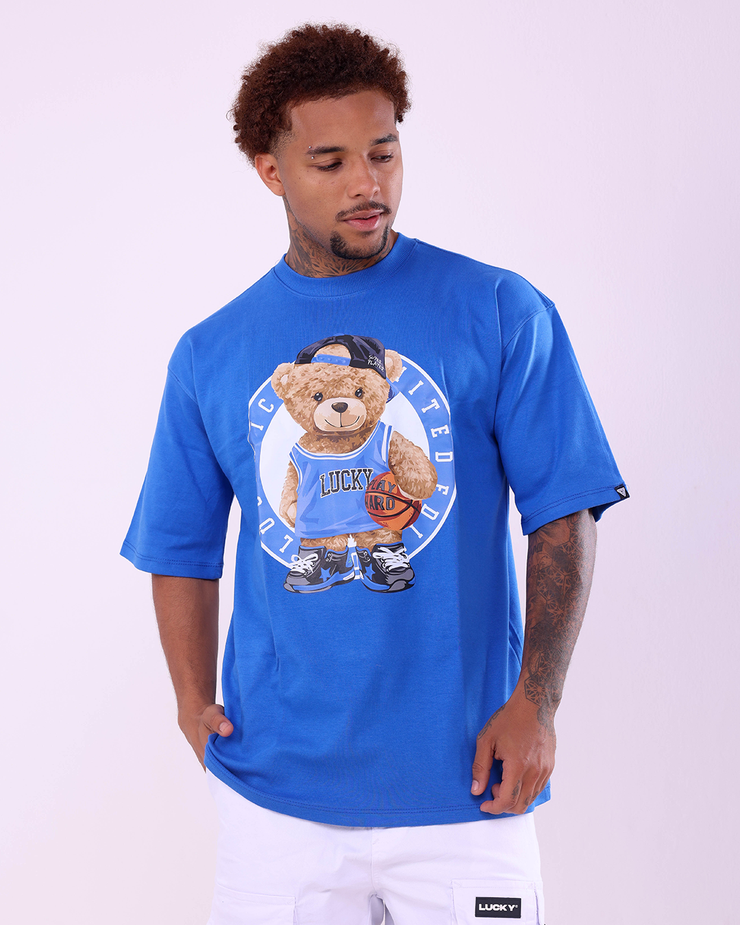 OVERSIZED BEAR CAP AZUL - 1200008