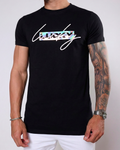 T-SHIRT REGULAR REFLEXO FOIL - PRETO