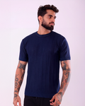 T-SHIRT PREMIUM CANELADA - MARINHO